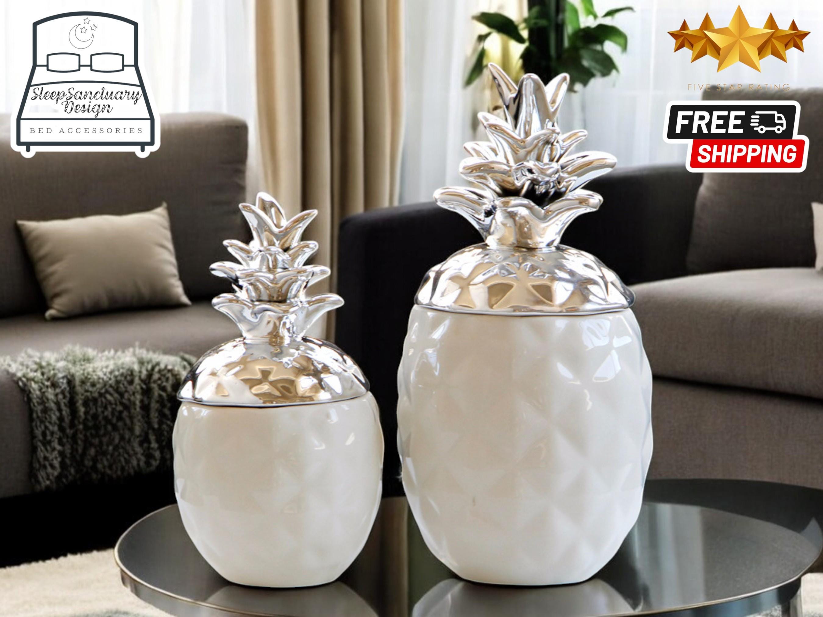 Pineapple Ceramic Jar, Nordic Candy Dish, Jewelry Tray, Storage Box