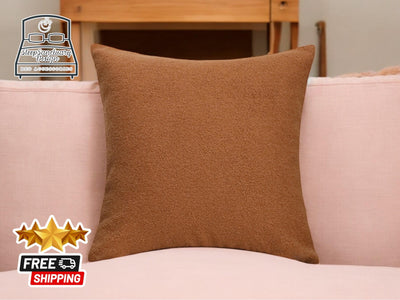 Soft Boucle Pillow Cover, Nordic Textured Cushion, 45x45cm Decorative Pillowcase, Living Room Decor