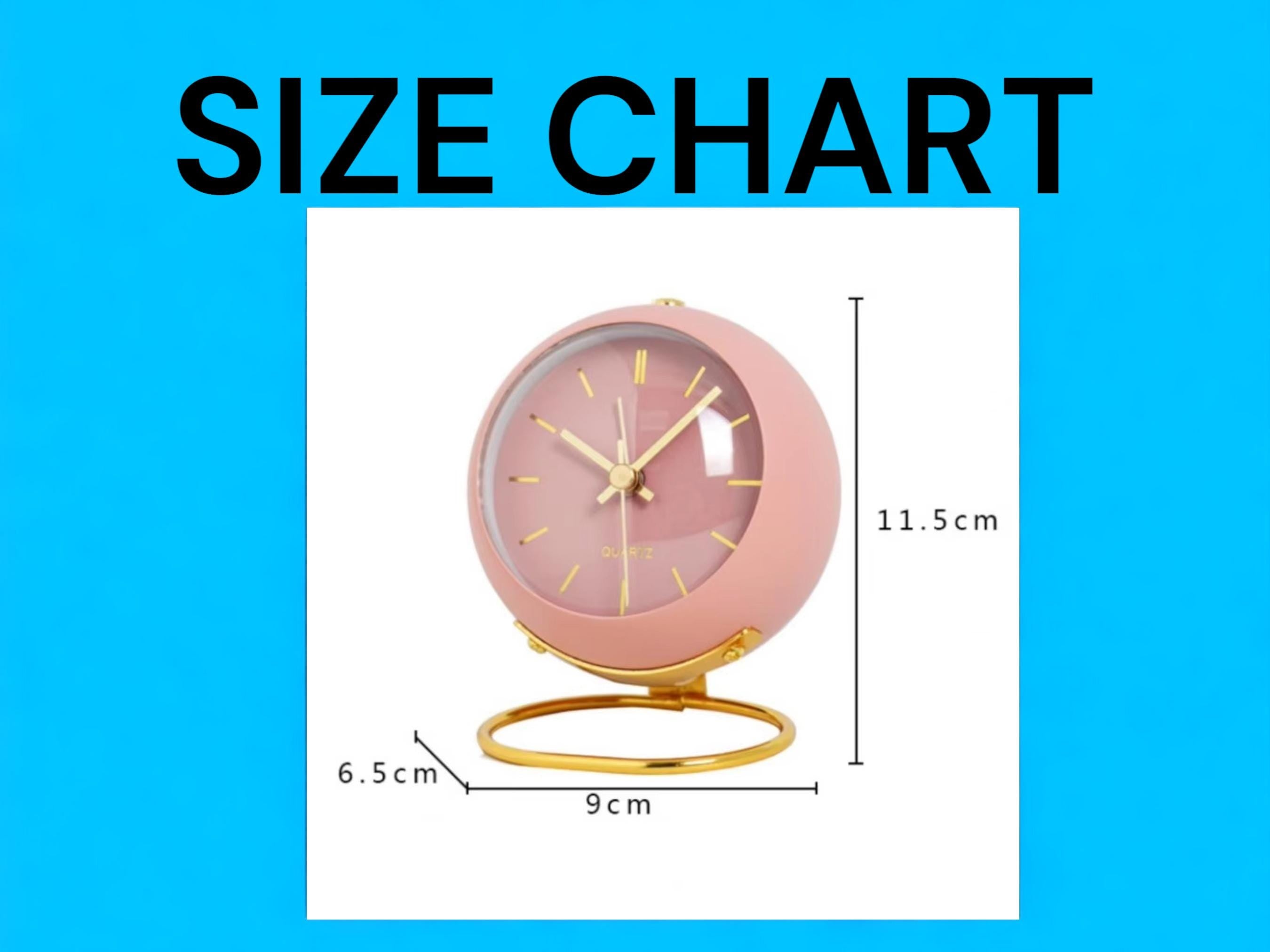 Minimalist Alarm Clock, Luminous Metal Desk Clock, Modern Bedside Table Decor