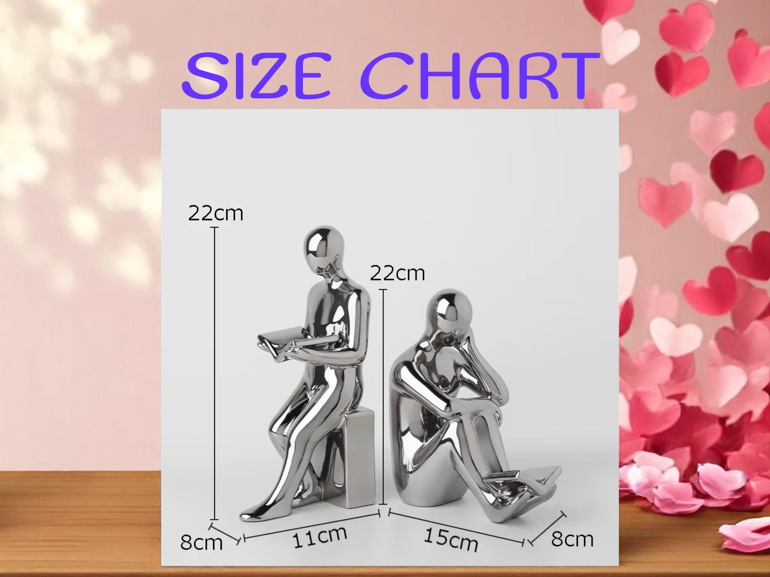 Modern Ceramic Bookends, Reader Figurine Sculpture, Minimalist Home Office Decor