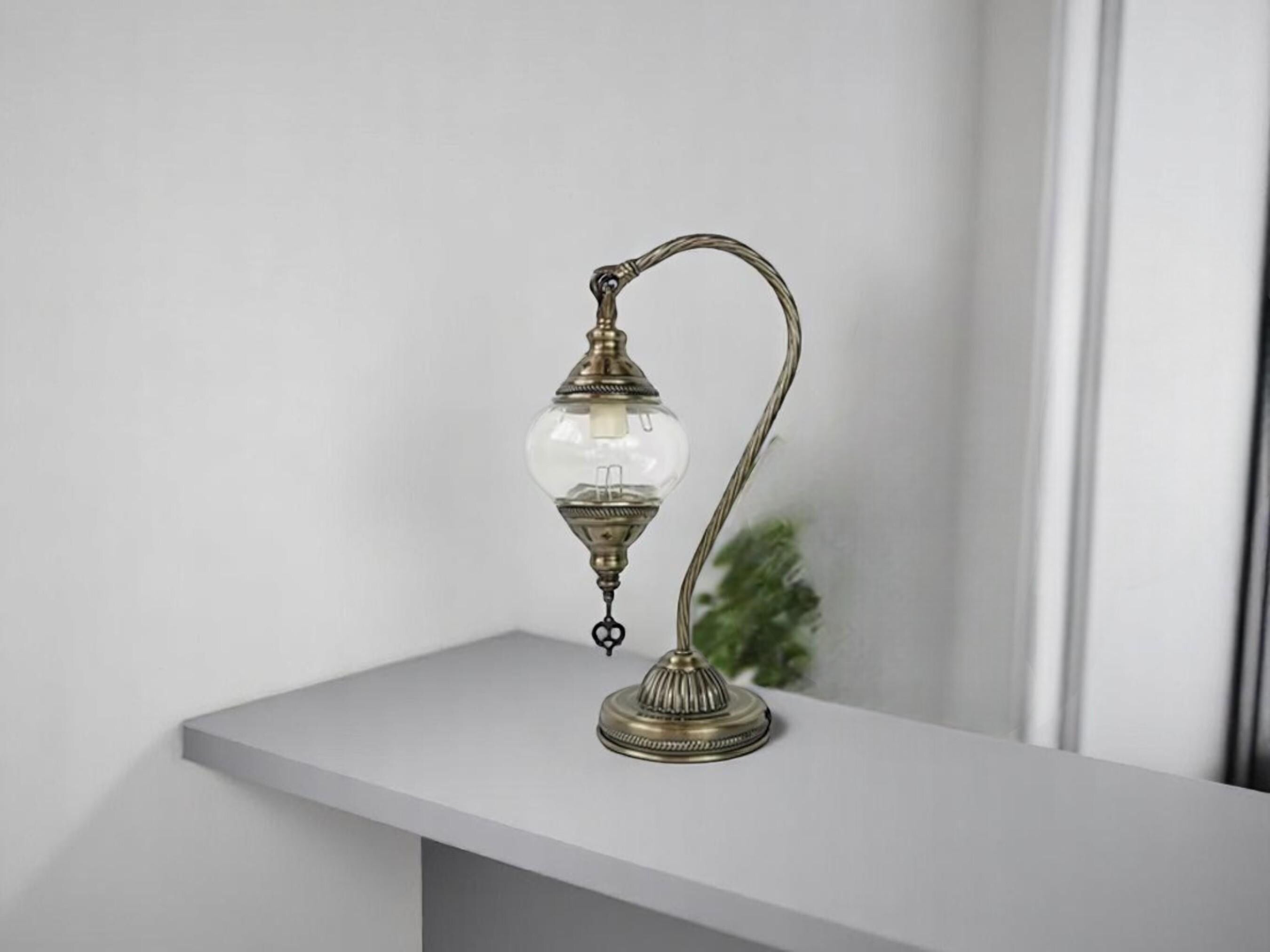 Handmade Mosaic Table Lamp, Colorful Lantern, Ambient Night Light