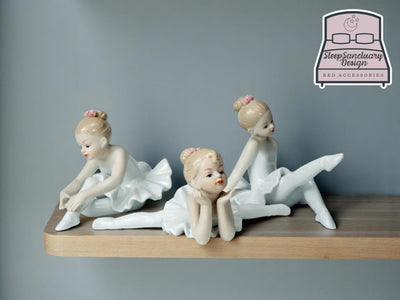 Elegant Ceramic Ballerina Figurine: Ballet Girl Statue, Bedroom and Shelf Decor