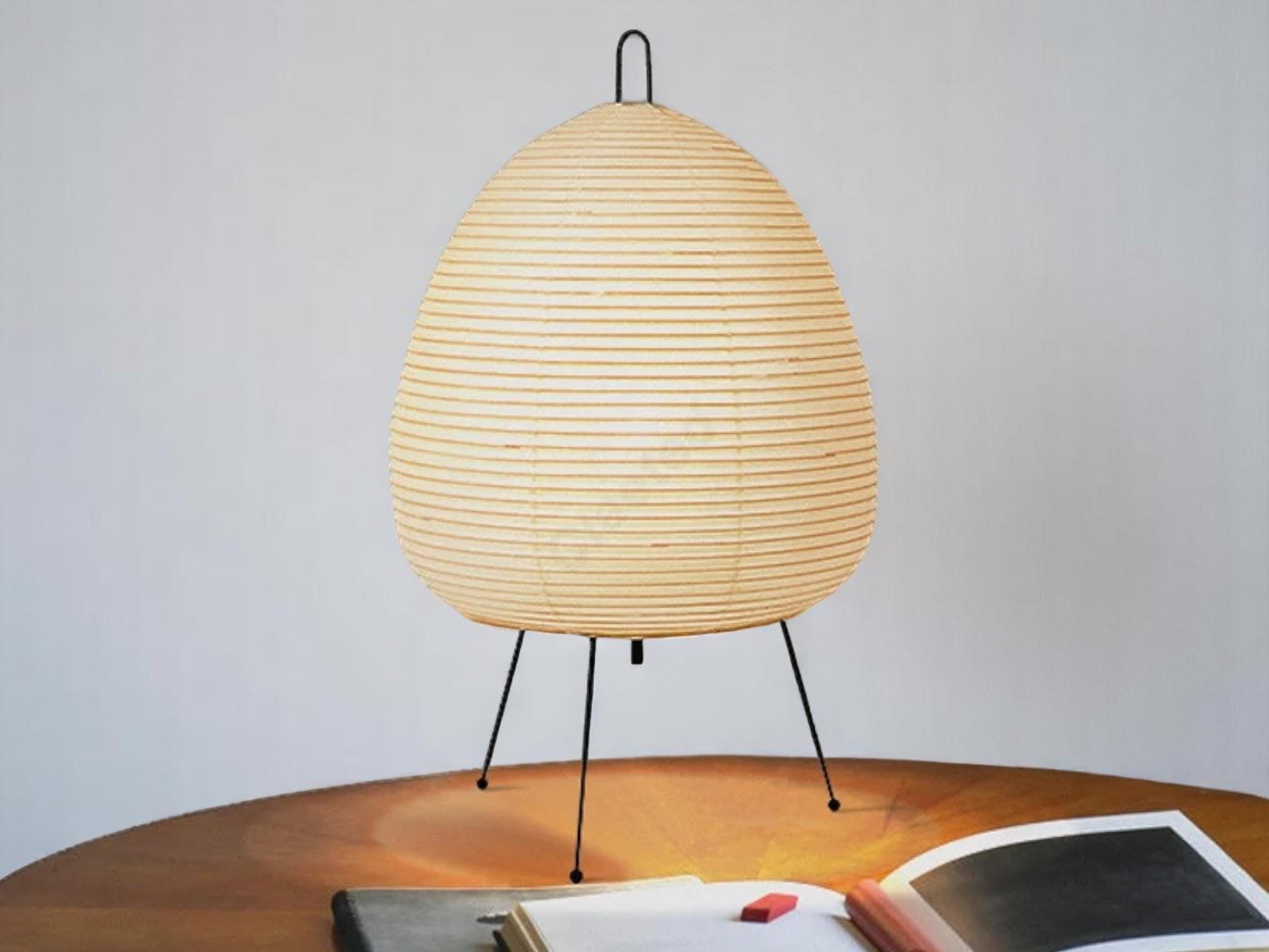 Modern Paper Lantern Table Lamp, Cozy LED Night Light, Minimalist Bedroom Decor Lighting