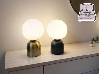Nordic Brass Table Lamp, Minimalist Ball Desk Light, Modern Lighting for Bedroom