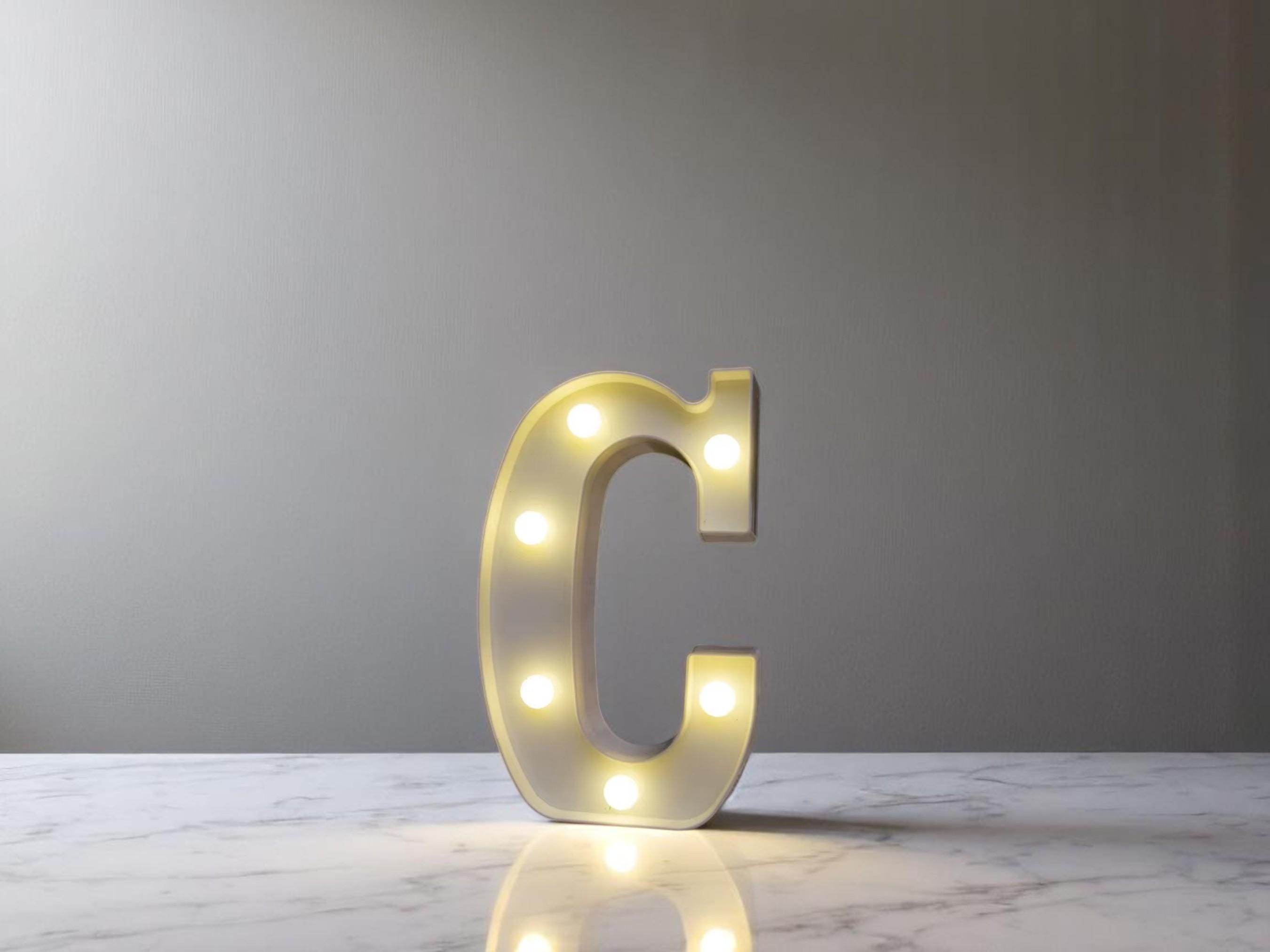 LED Alphabet Letter Light, Battery Night Light for Home Decor, Party Wedding Gift