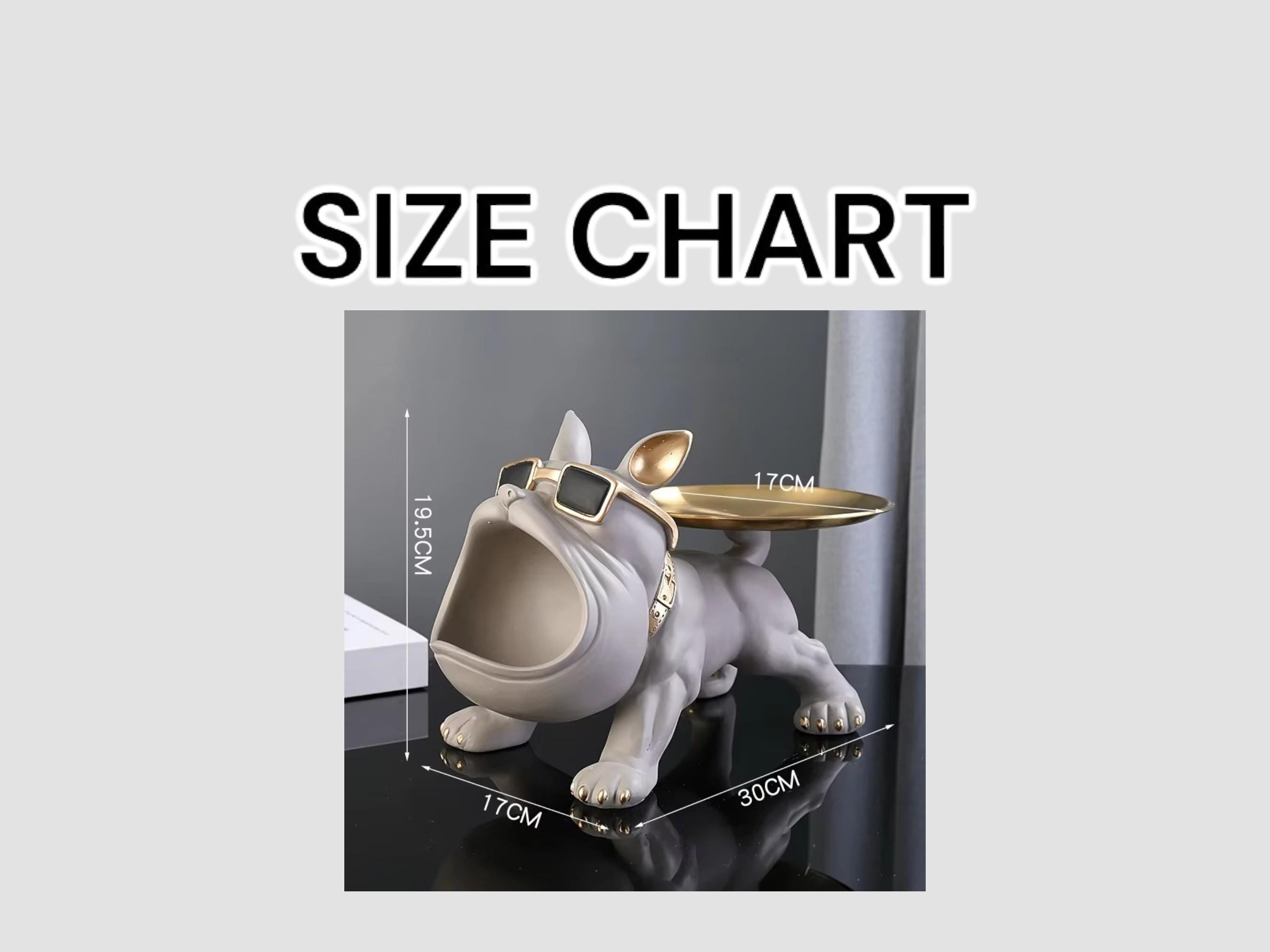 Bulldog Resin Desk Organizer, Catchall Tray for Sunglasses, Jewelry, Accessories, Office Storage