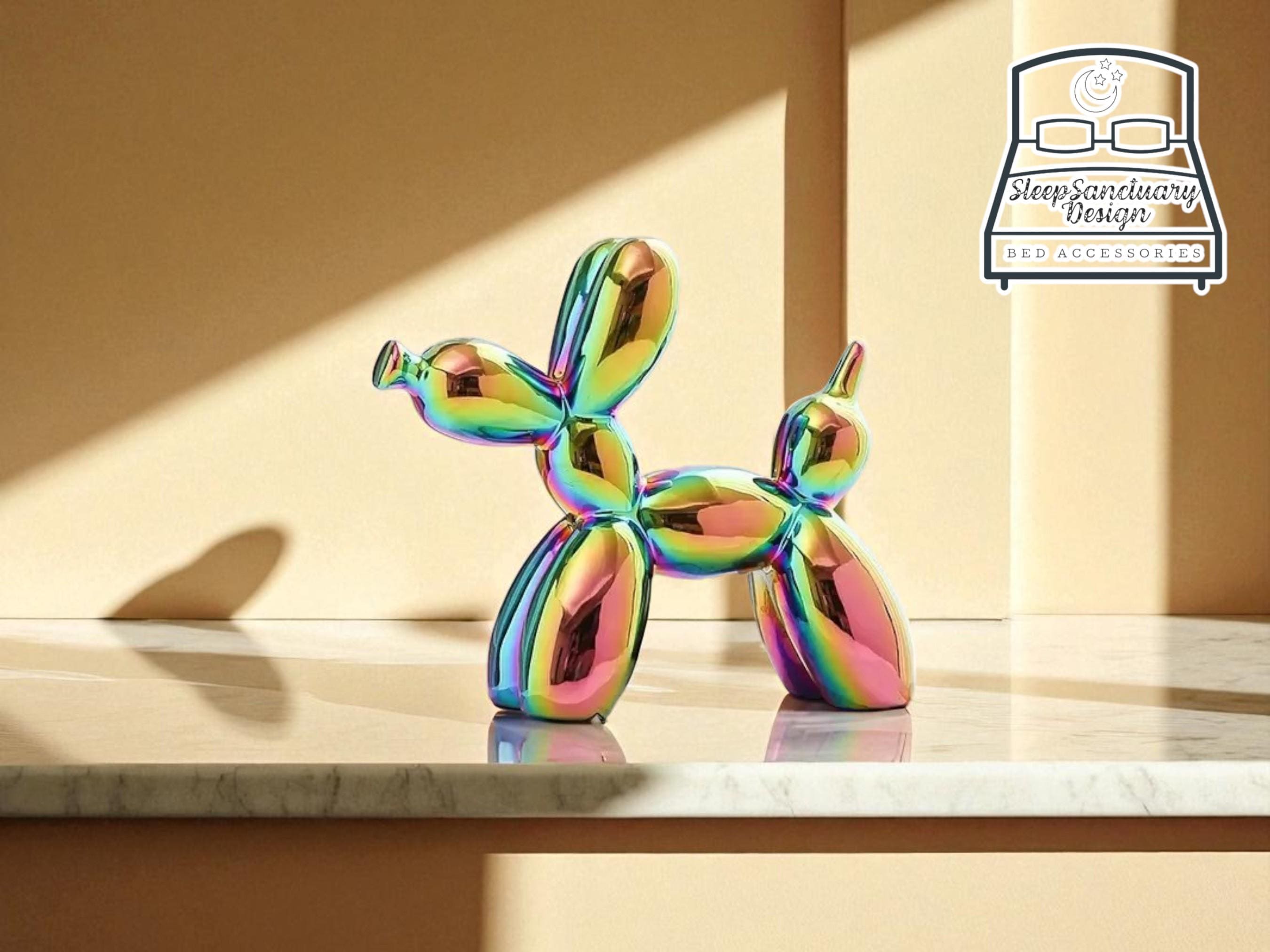 Ceramic Balloon Dog Sculpture, Modern Animal Figurine, Home Decor Gift