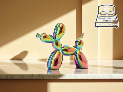Ceramic Balloon Dog Sculpture, Modern Animal Figurine, Home Decor Gift
