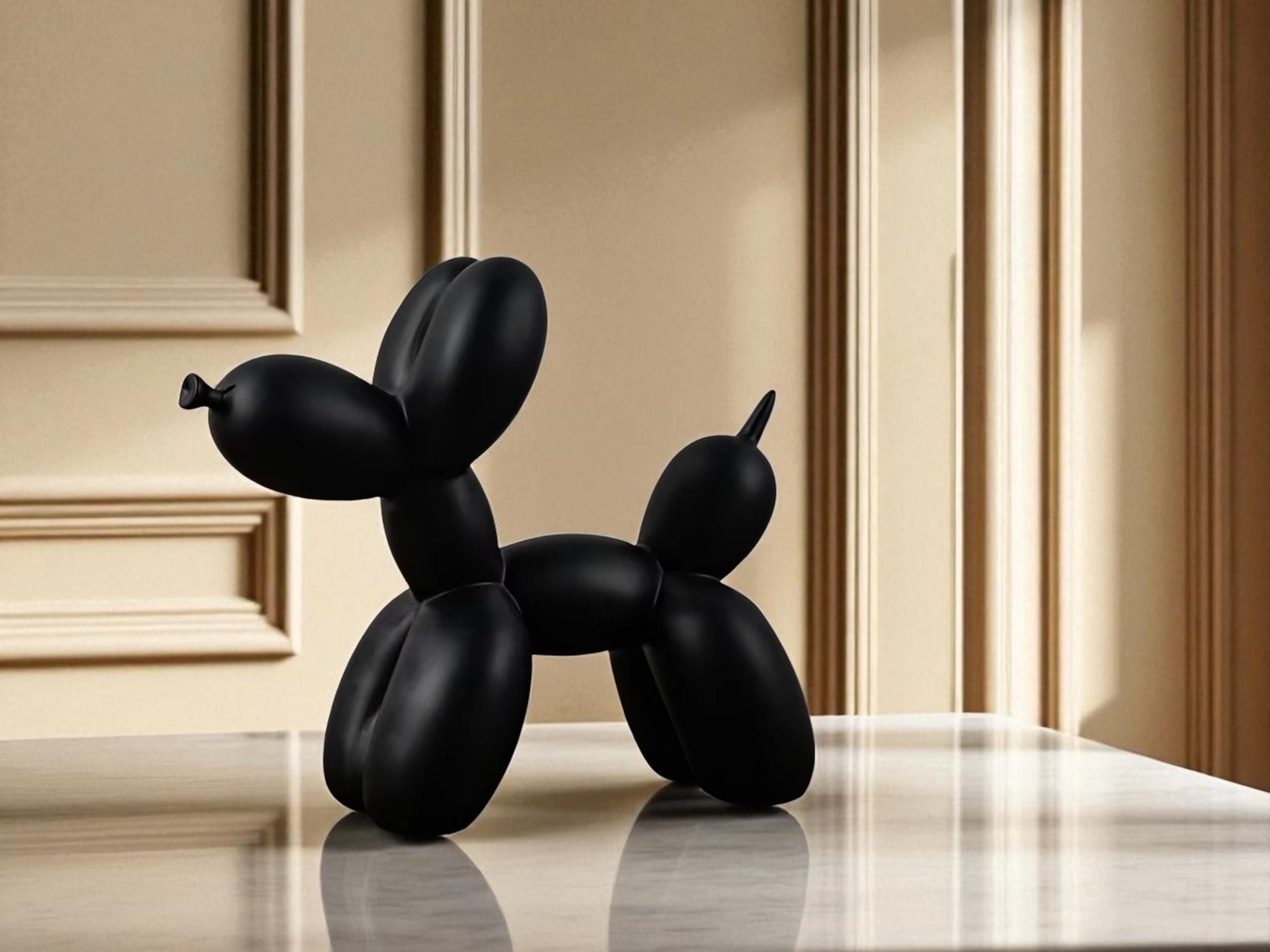 Balloon Dog Figurine Resin Statue, Contemporary Art Decor, Fun Sculpture for Living Room