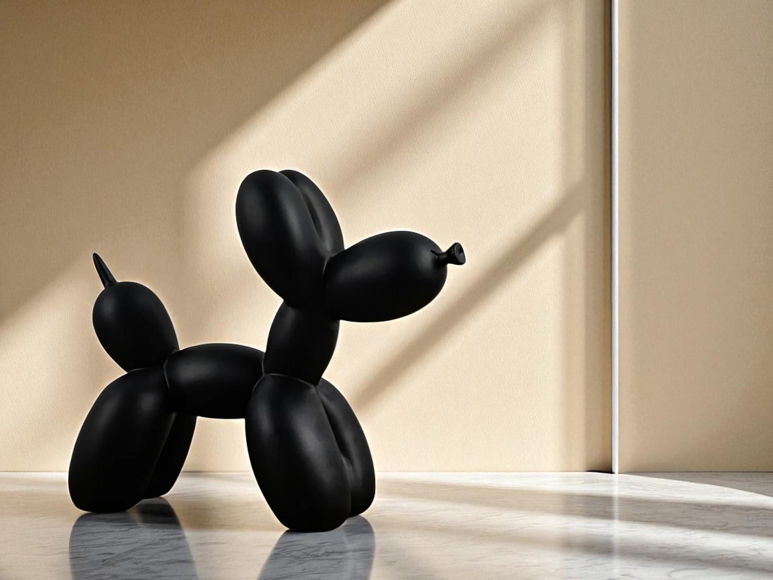Balloon Dog Figurine Resin Statue, Contemporary Art Decor, Fun Sculpture for Living Room