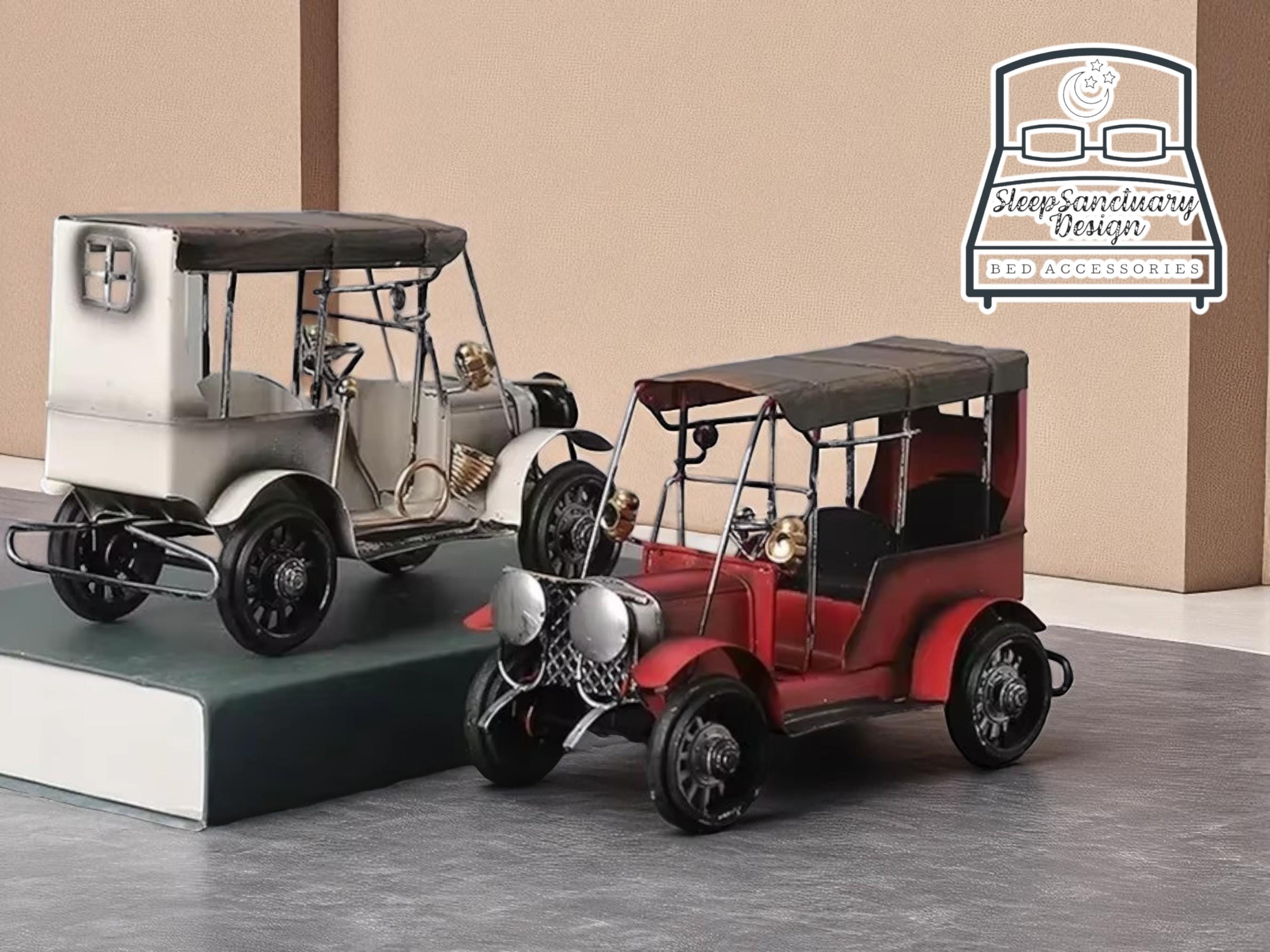 Retro Metal Car Model, Classic Miniature Vehicle Desk Decor, Collectible Home Gift