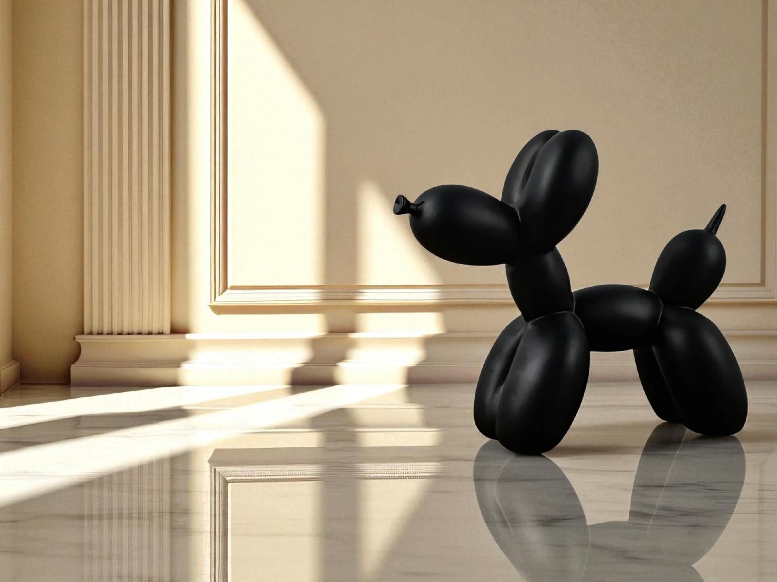 Balloon Dog Figurine Resin Statue, Contemporary Art Decor, Fun Sculpture for Living Room