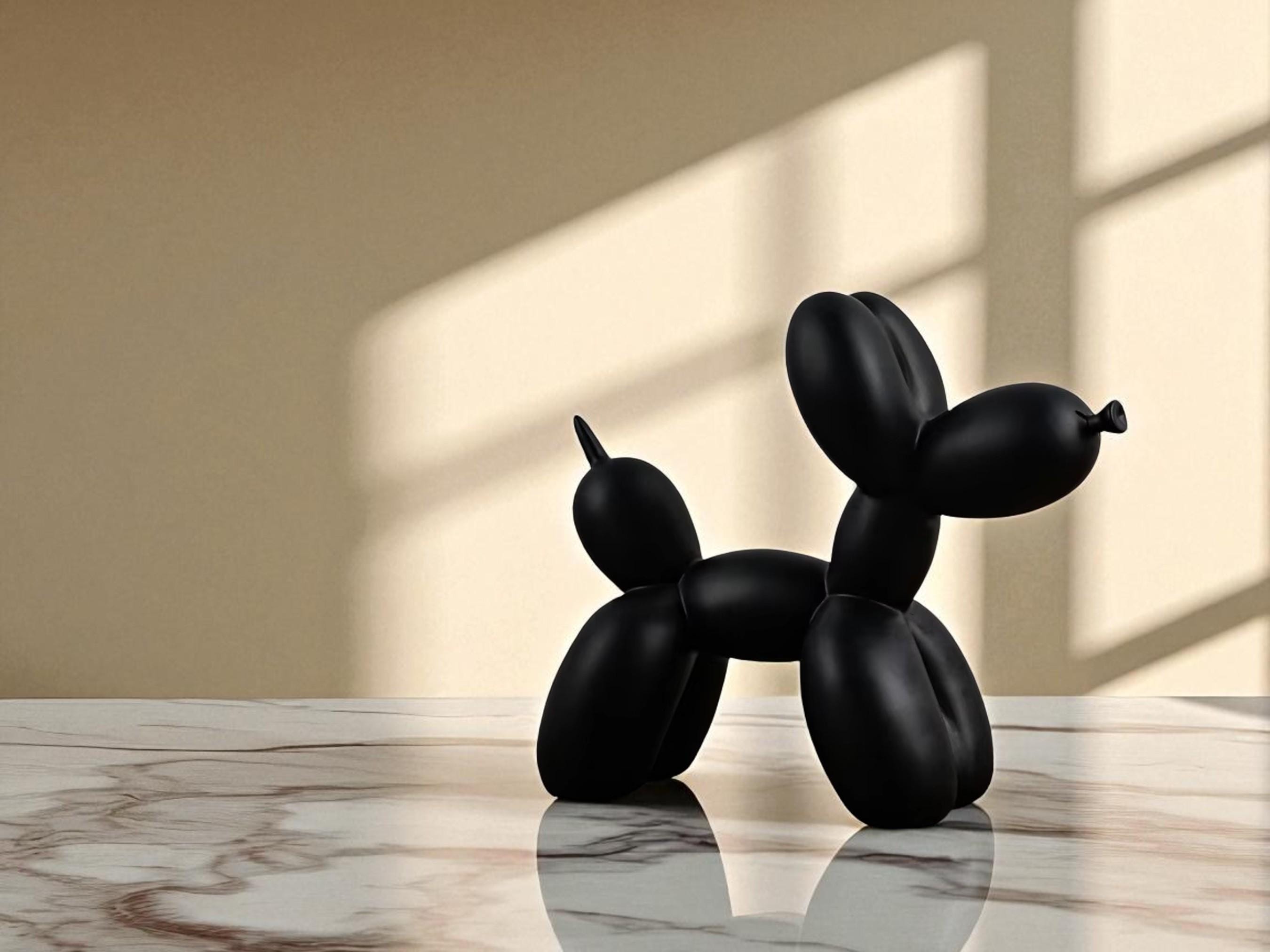 Balloon Dog Figurine Resin Statue, Contemporary Art Decor, Fun Sculpture for Living Room